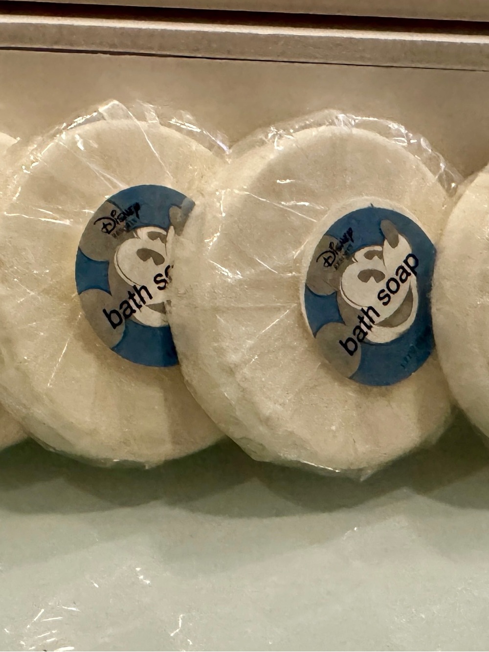 Disney White Kids Bath Soap with Blue Logo
